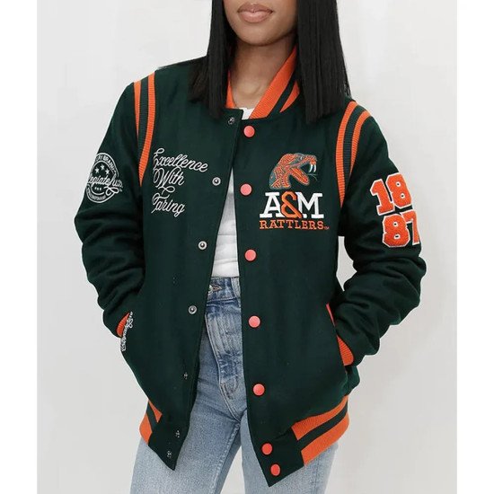 Florida A&M University 1887 Green Varsity Jacket