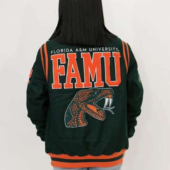 Florida A&M University 1887 Green Varsity Jacket