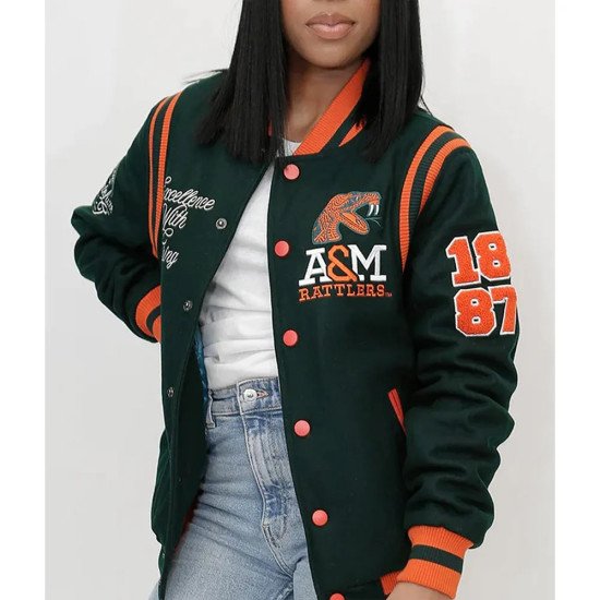 Florida A&M University 1887 Green Varsity Jacket