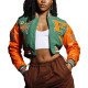 Florida A&M University Green and Orange Varsity Jacket