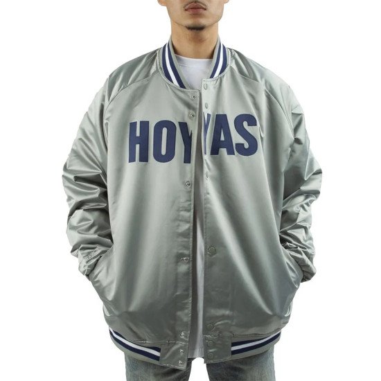 Georgetown University Gray Satin Jacket