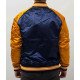 Golden State Warriors Blue and Gold Satin Jacket