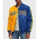 Golden State Warriors Blue and Yellow Varsity Satin Jacket