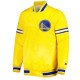 Golden State Warriors Slider Yellow Varsity Satin Jacket