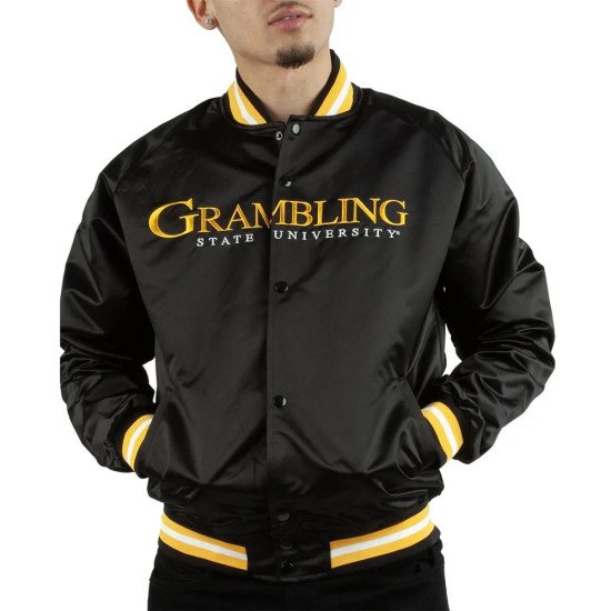 Grambling State Black Lightweight Satin Jacket