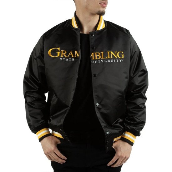 Grambling State Black Lightweight Satin Jacket