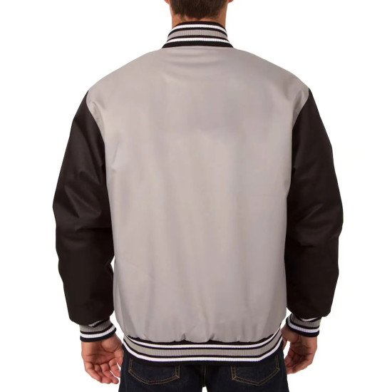 Gray Black Vegas Golden Knights Front Hit Poly Twill Jacket