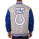 Gray Royal Indianapolis Colts Poly Twill Varsity Jacket