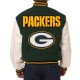 Green Bay Packers Green and White Varsity Jacket