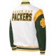 Green Bay Packers Throwback Warm Up Pitch Varsity Satin Jacket