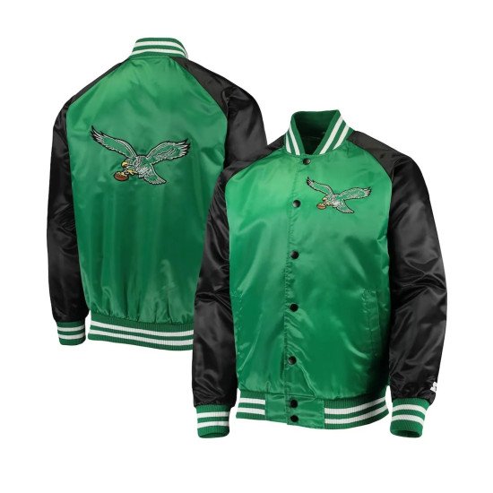 Green Black Philadelphia Eagles Lead Off Jacket