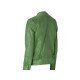Green Leather Biker Jacket For Men