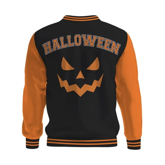 Happy Halloween Pumpkin Varsity Jacket