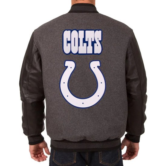Indianapolis Colts Varsity Charcoal and Black Jacket