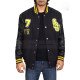 Justice League Cyborg Victor Stone Gotham City University Black Varsity Jacket