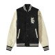 Ksubi King Black and Cream Varsity Jacket