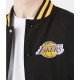 LA Lakers Patch Logo Black Bomber Jacket