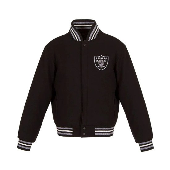 LA Las Vegas Raiders Varsity Black Wool Jacket