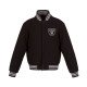 LA Las Vegas Raiders Varsity Black Wool Jacket