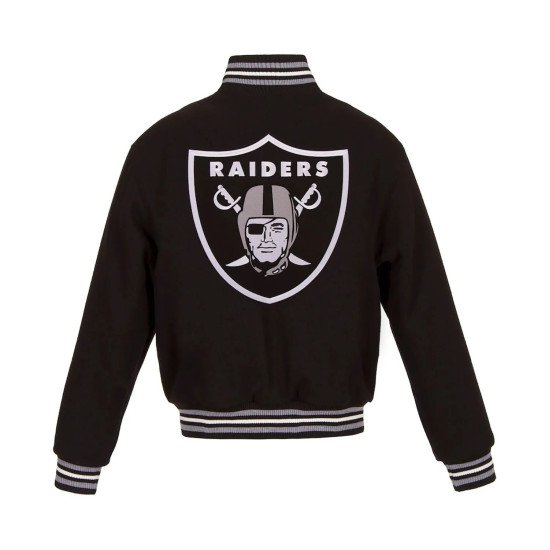 LA Las Vegas Raiders Varsity Black Wool Jacket