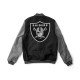 Las Vegas Raiders Black and Gray Varsity Jacket