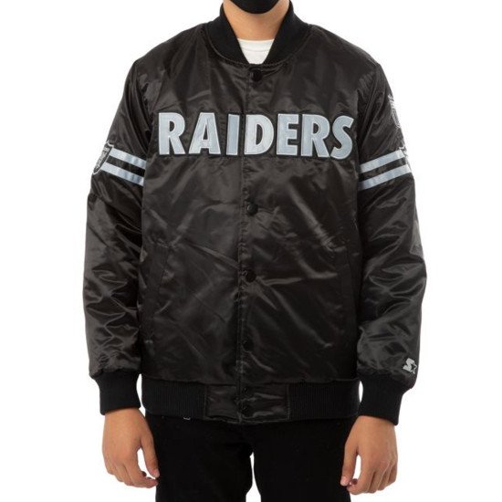 Las Vegas Raiders Striped Black Jacket