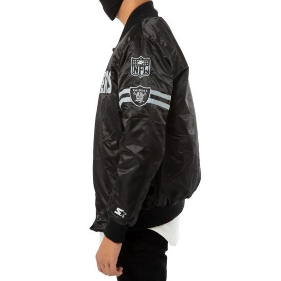 Las Vegas Raiders Striped Black Jacket