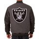 Las Vegas Raiders Varsity Black and Charcoal Jacket