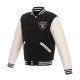Las Vegas Raiders Varsity Black and White Jacket