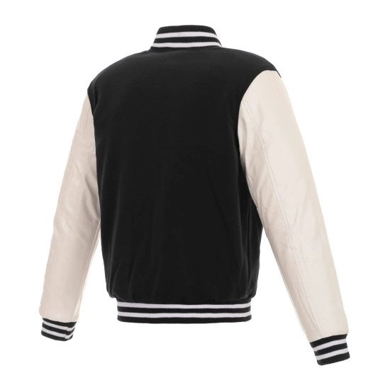 Las Vegas Raiders Varsity Black and White Jacket