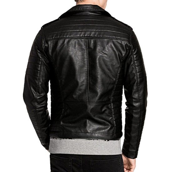 Marlon Brando Black Sheepskin Motorcycle Jacket