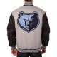 Memphis Grizzlies Gray Black Poly Twill Jacket