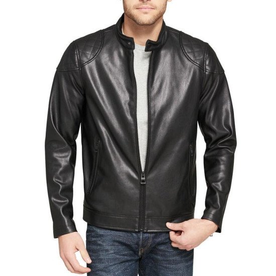 Men's Black Biker Leather Jacket