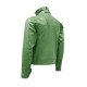 Men's Green High Collar Biker Leather Jacket