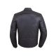 Mens Snap Tab Collar Black Motorcycle Leather Jacket