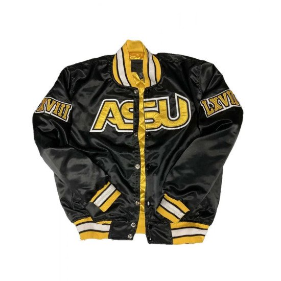 Men’s Alabama State University Embroidered Black Jacket