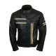 Men’s Black Biker Leather Jacket (Retro Style)