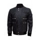 Men’s Black Bomber Work Wear Leather Jacket