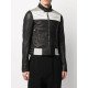 Men’s Black & Grey Slim Fit Leather Biker Jacket