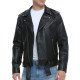Men’s Black Leather Motorcycle Jacket