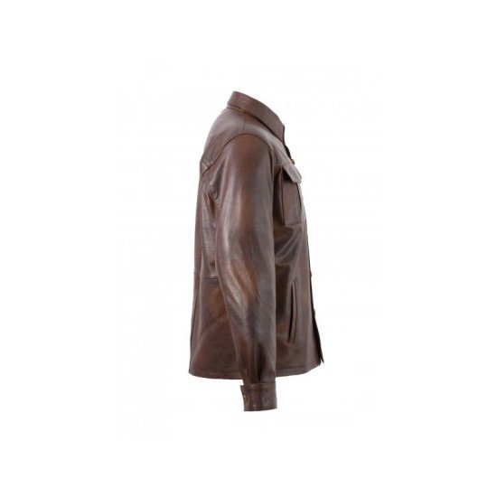 Men’s Classic Vintage Style Brown Leather Jacket