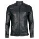 Men’s Fashion Slimfit Leather Jacket Black