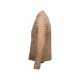Men’s Fashion Stripes Style Beige Leather Jacket