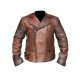 Men’s Rustic Brown Leather Motorcycle Jacket