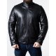 Men’s Sheepskin Black Biker Leather Jacket
