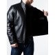 Men’s Sheepskin Black Biker Leather Jacket