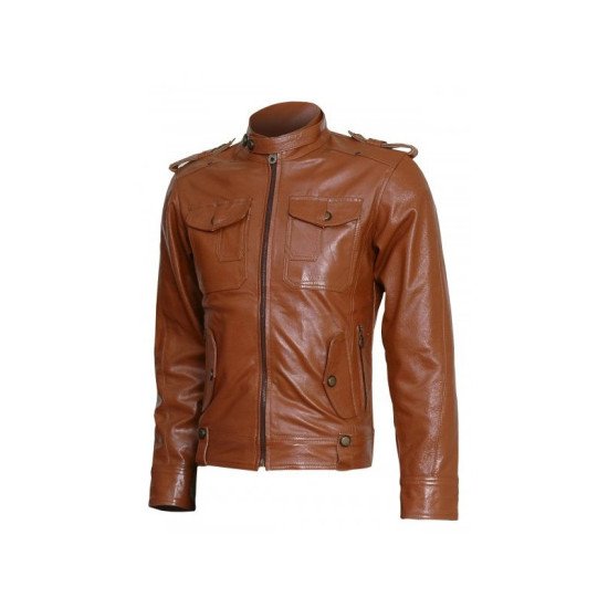 Men’s Tan Brown Winterwear Leather Jacket
