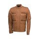Men’s Tan Sheepskin Quilted Style Leather Jacket