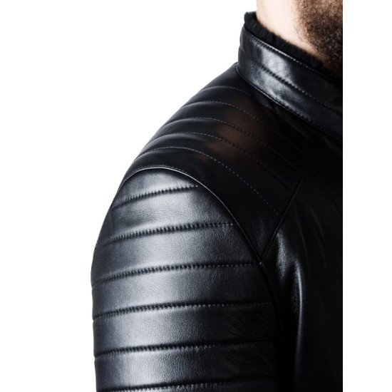 Men’s Real Black Leather Biker Jacket