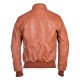 Waxed Sheepskin Leather Bomber Jacket